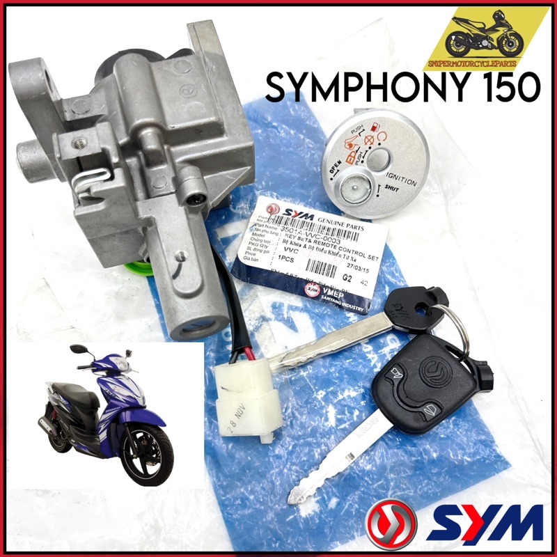 [100% ORI] SYMPHONY 150 MAIN SWITCH SET KUNCI SUIS LOCK KEY SET 3501A ...
