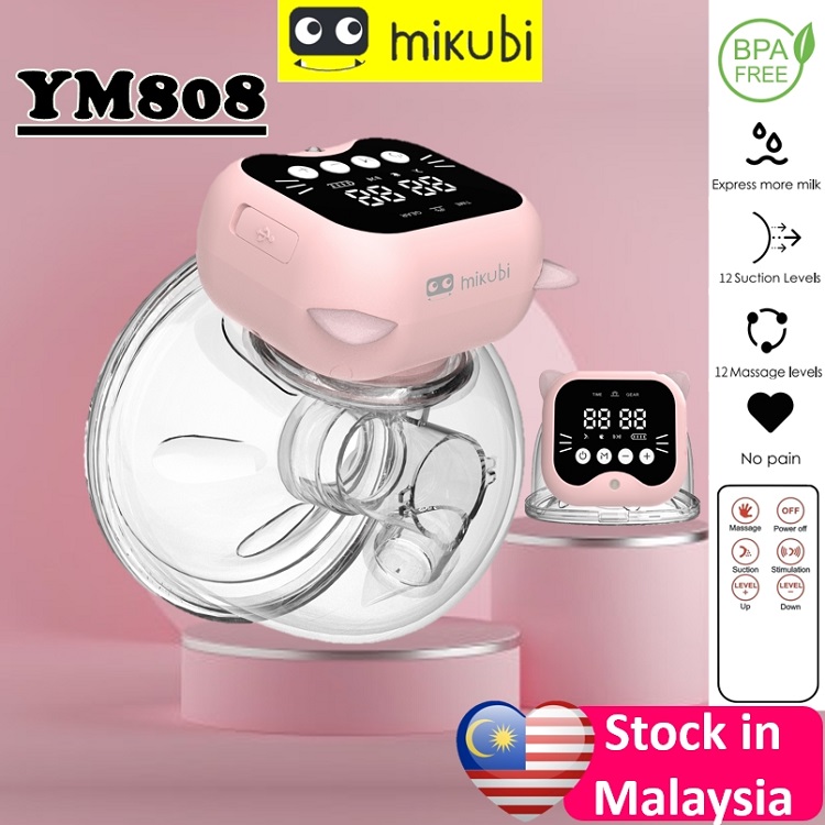 MIKUBI Wearable Breast Pump with REMOTE (YM808) / without Remote (YM999)  Unique Design Pump Susu