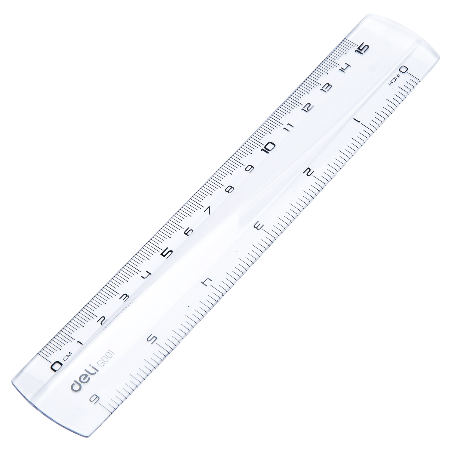 Deli EG00212 Ruler 20cm Transparent Metric and Inch Graduation 15cm ...