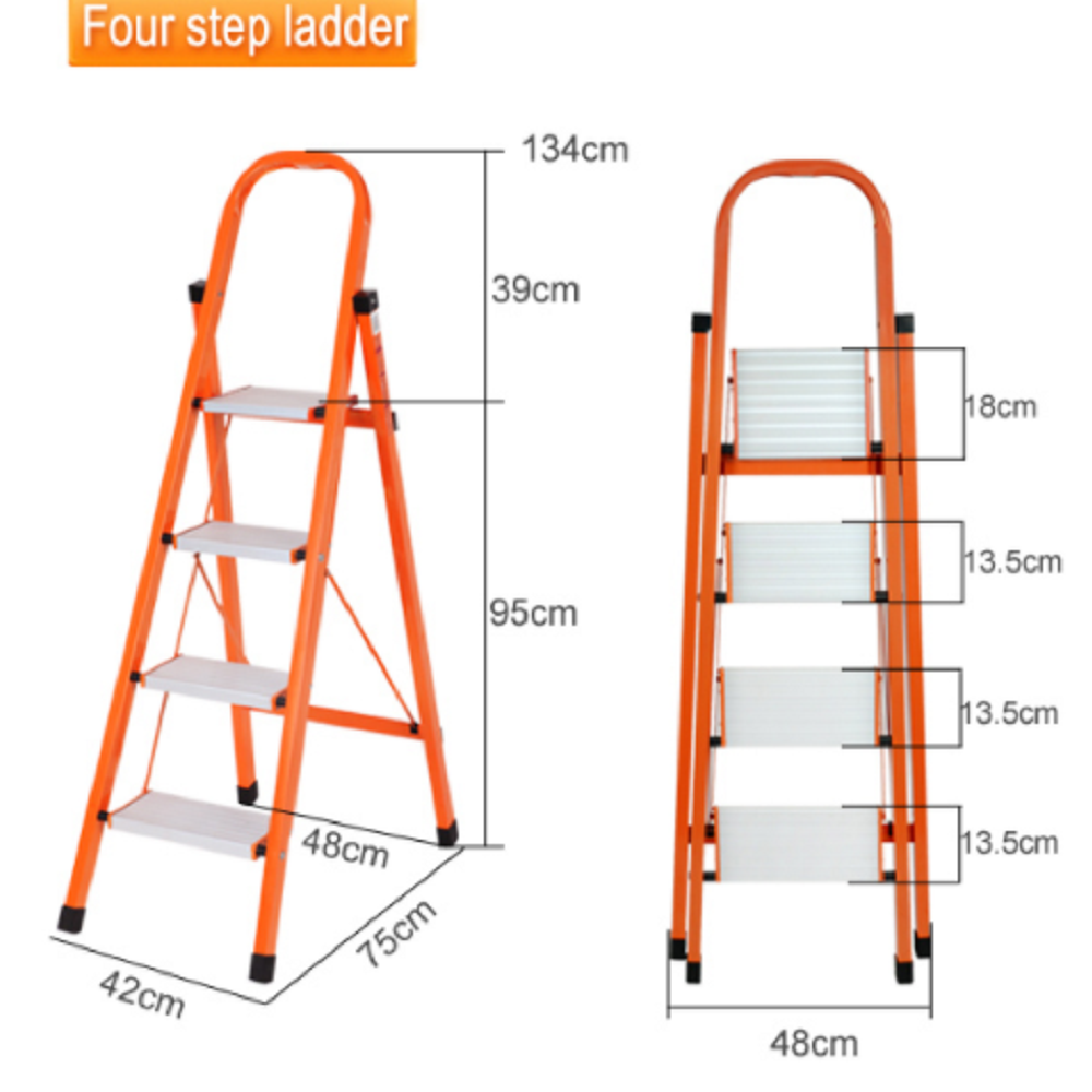 TRENY Ladder Foldable Tangga Lipat Ladder Folding Steel Ladder Multi ...