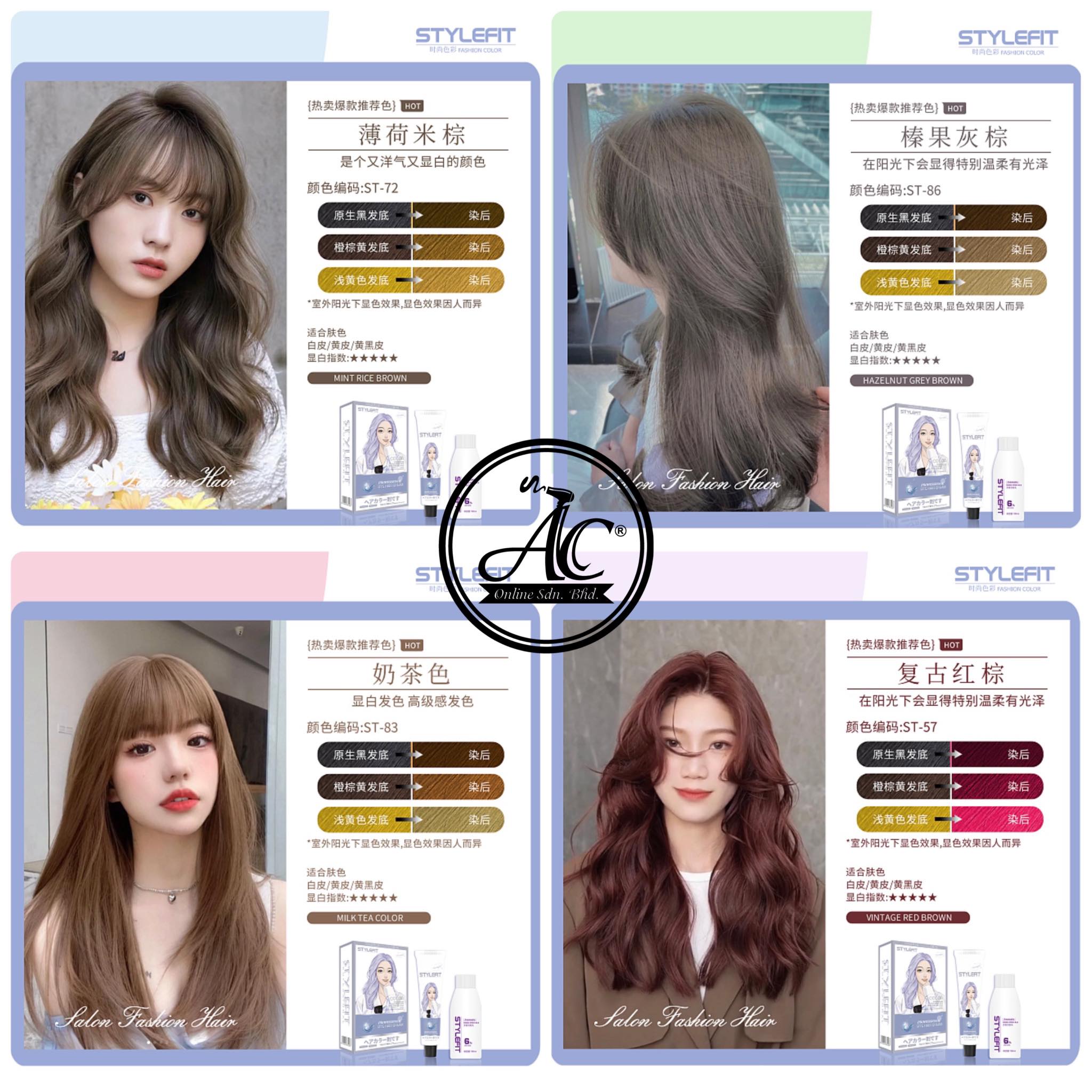 Stylefit Hair Dye Cream Package Set Hair Colour & Conditioning All in ...