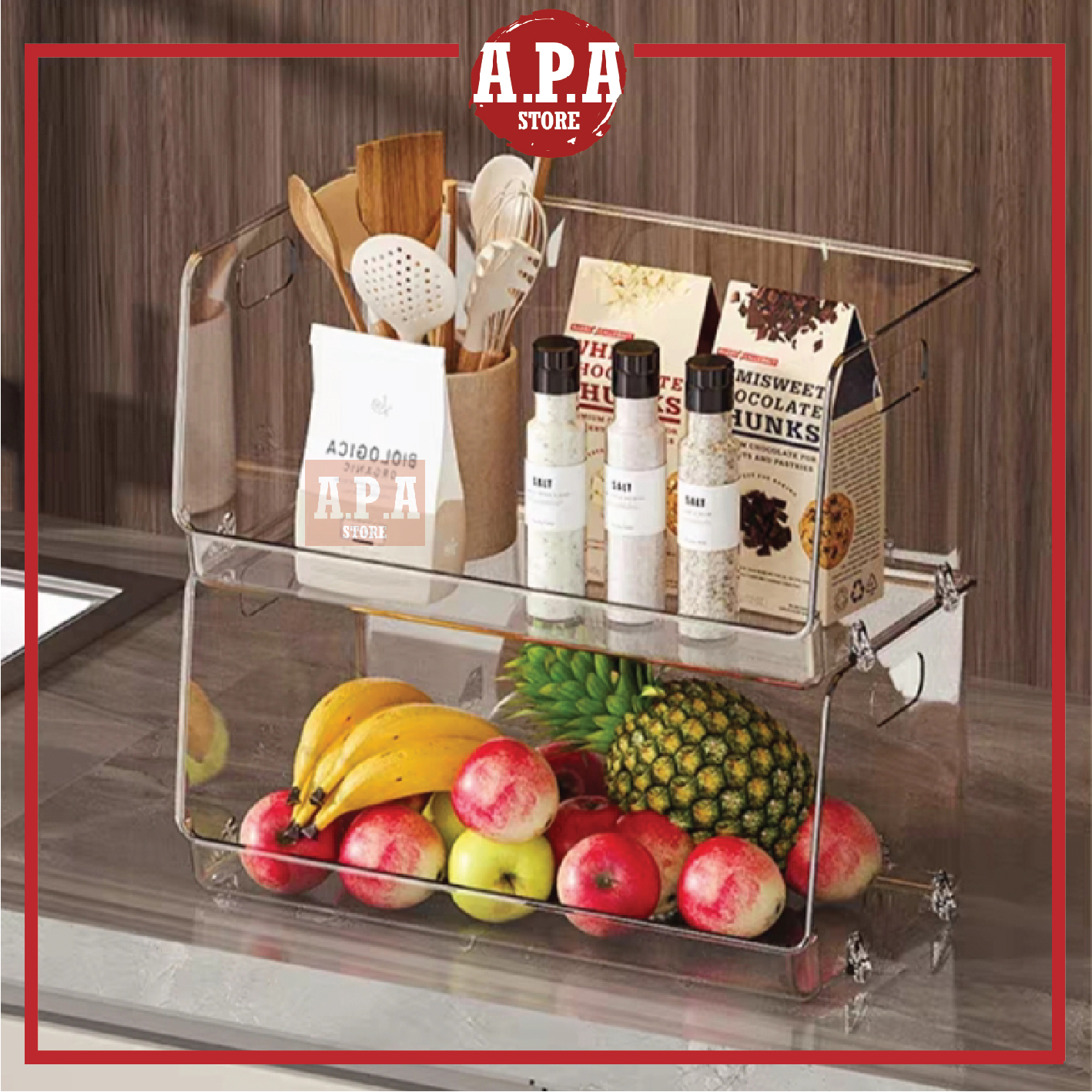 APA Stackable Storage Box Transparent Nordic Modern Luxury Organizer ...
