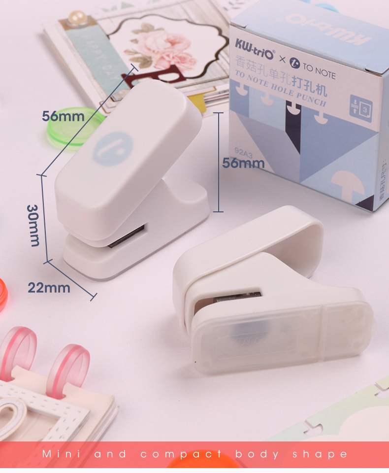 To Note Series Mini Single Mushroom Hole Punch Discbound Binder Ring ...