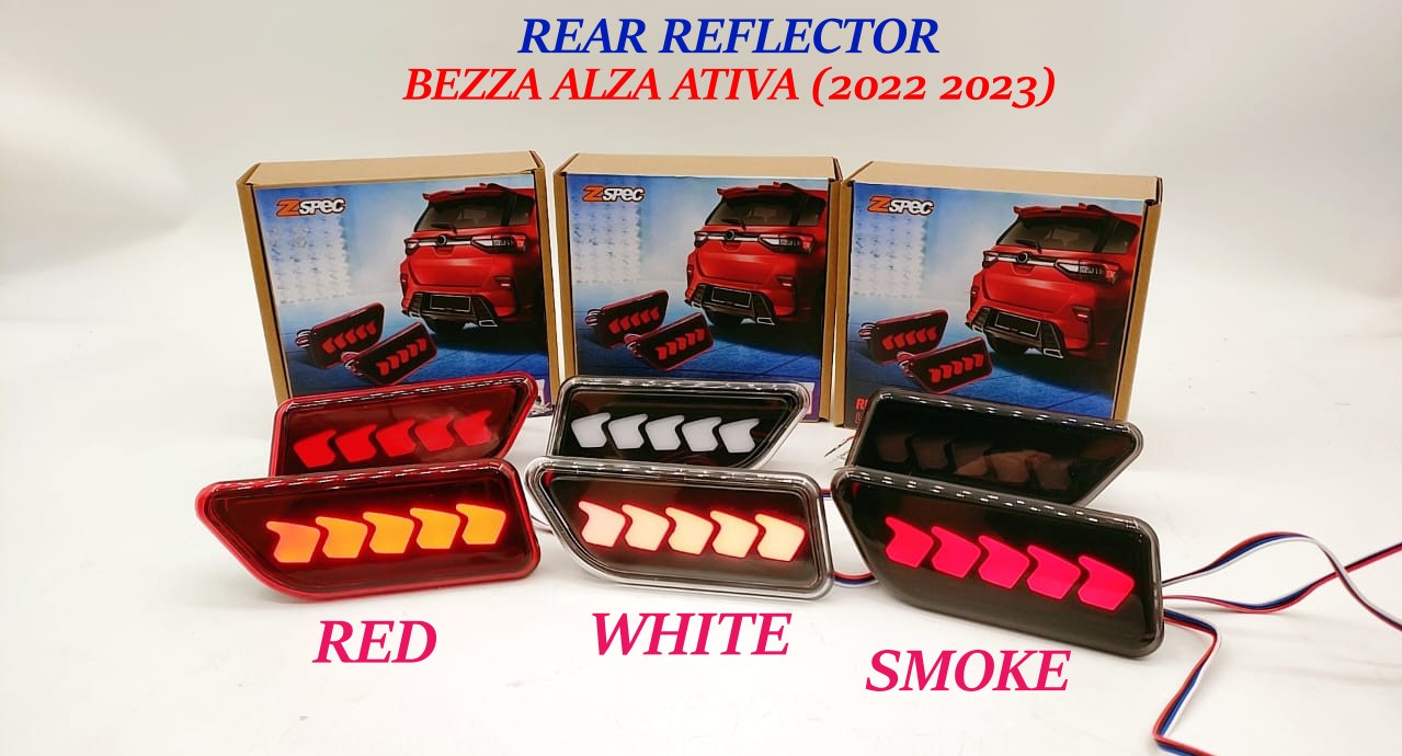 PERODUA ATIVA BEZZA ALZA 22-24 REAR BUMPER REFLECTOR LED LIGHT LAMP ...