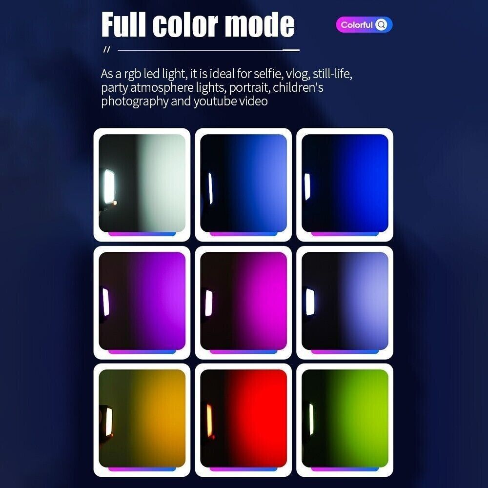 WL-R1 RGB Full Color LED Rechargeable Camera Video Light Selfie ...