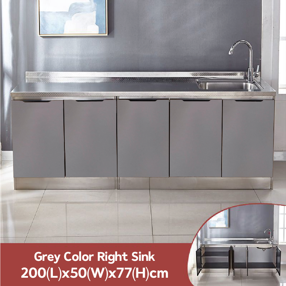Stainless Steel Kitchen Cabinet Storage Sets kichen Sink Base Simple ...