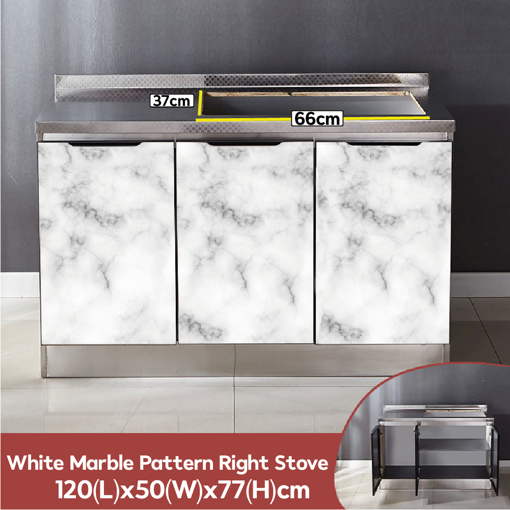 Kitchen Set Sink Stove Cooktop Storage Stainless Steel