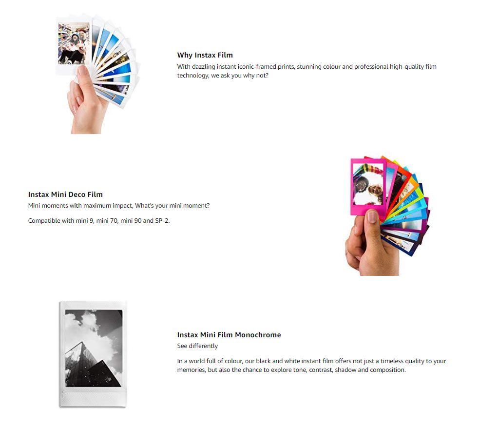 Fujifilm Instax Mini G Film Instant Photo Paper for Instax Mini Cameras ...