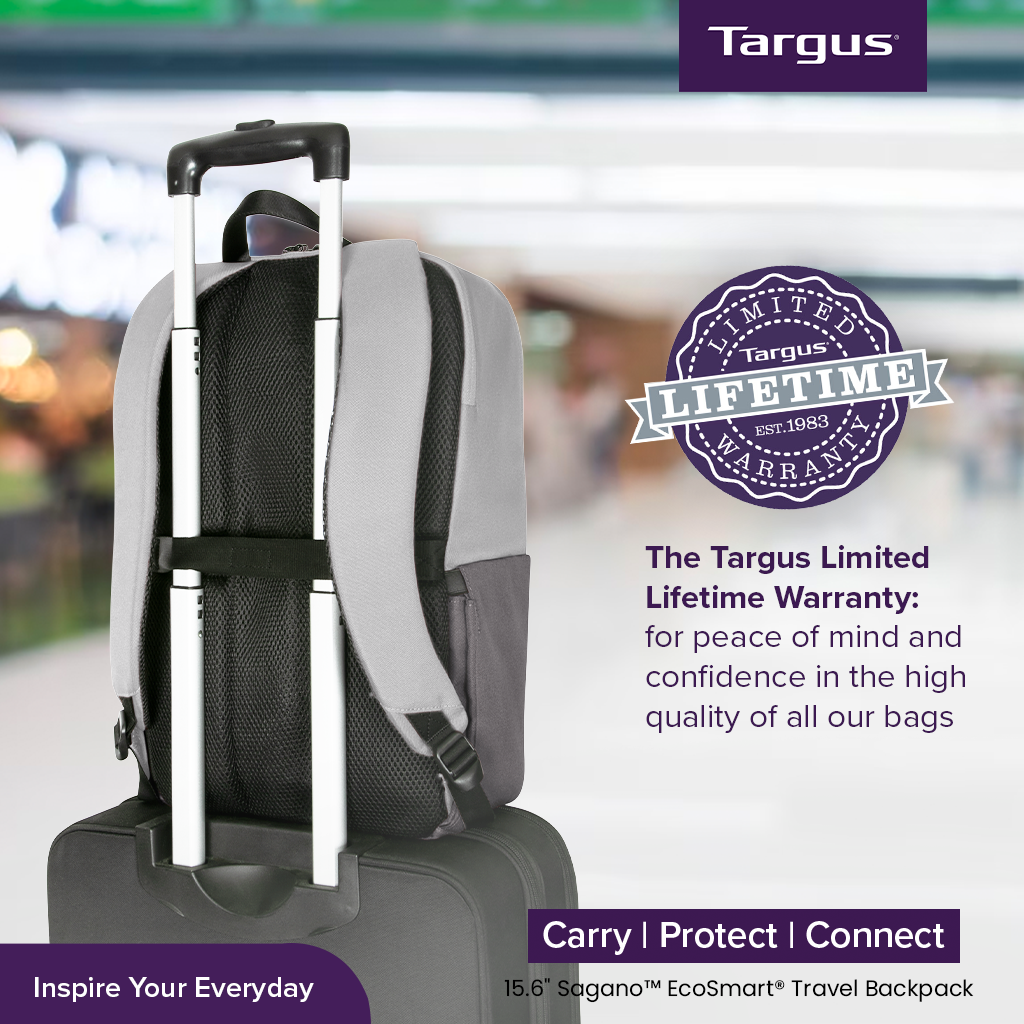Targus Backpack Grey Shopee Malaysia Sagano EcoSmart | 15.6\