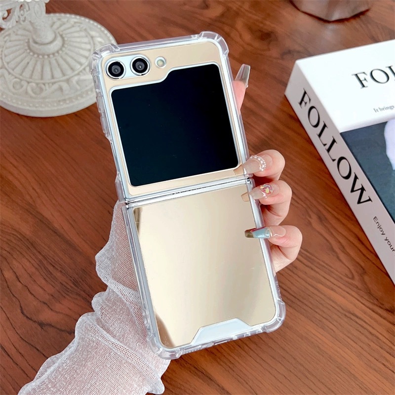 Z Flip 6/5/4/3 Mirror Colour Phone Casing Cover ZFlip3 ZFlip4 ZFLIP5 ...