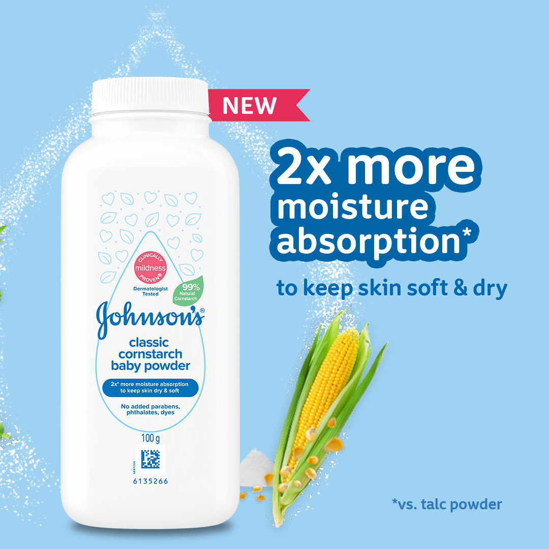 Johnson's Baby Classic Cornstarch Powder 100g | Shopee Malaysia