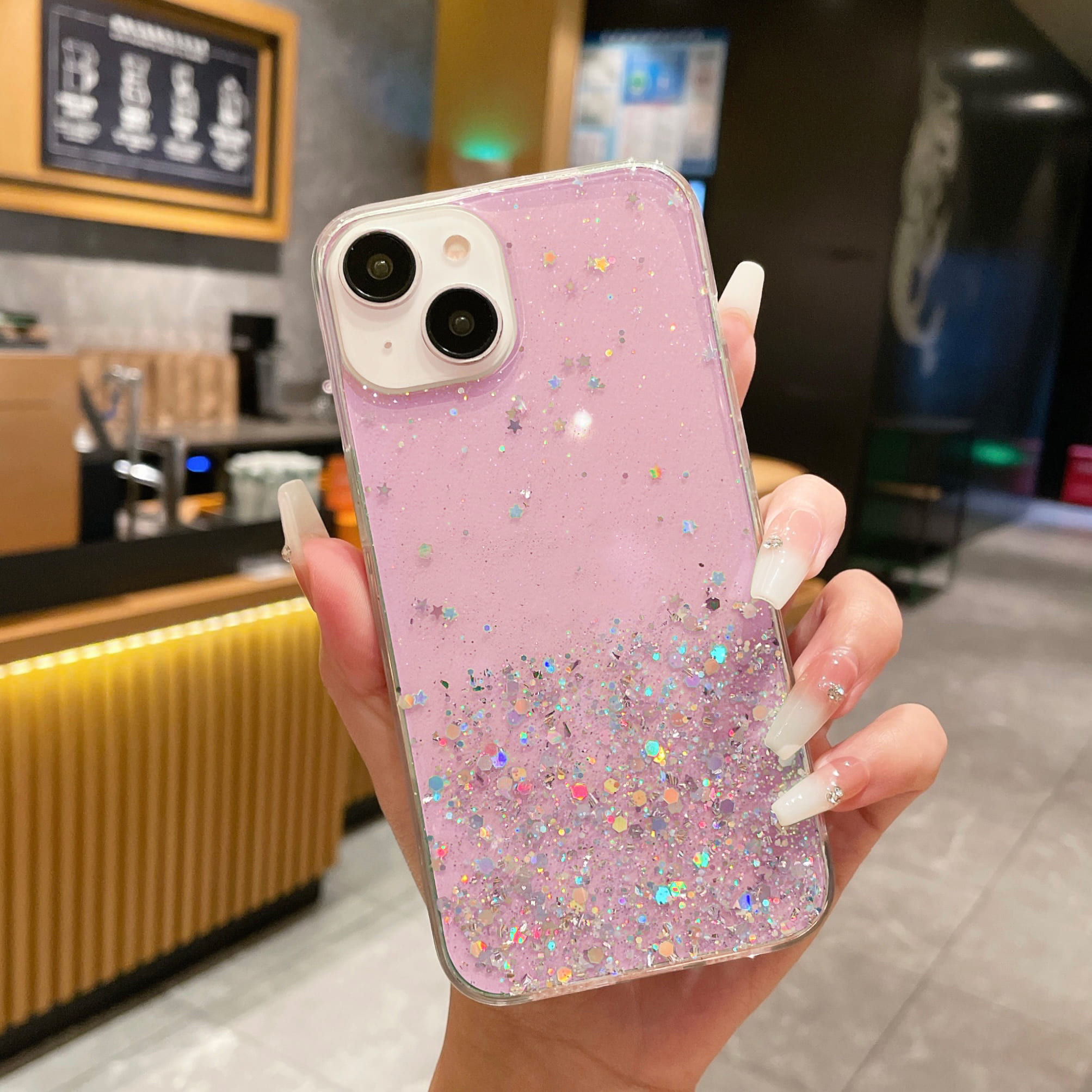 Huawei Nova 4e 7i 7 Se Y9 Prime P10 Plus P20 Mate 10 Pro Plain Glitter 