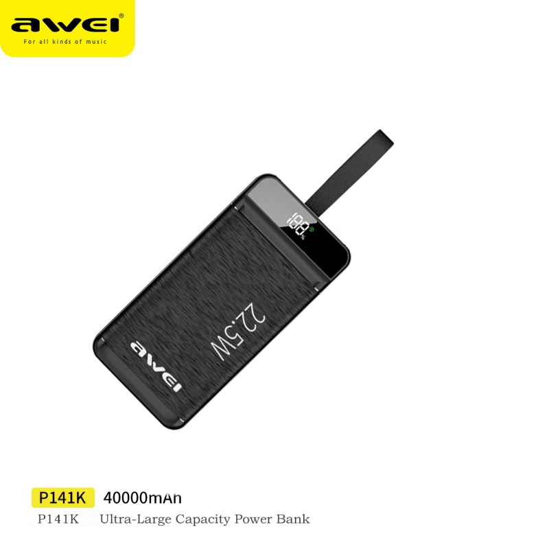 Awei 60000mAh 22.5W PD Fast Charge P142K P141K P140k 143 144K Power ...
