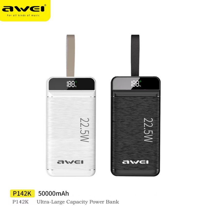 Awei 60000mAh 22.5W PD Fast Charge P142K P141K P140k 143 144K Power ...