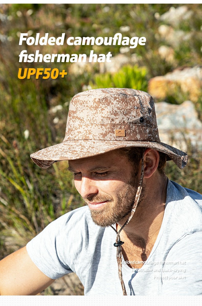 Naturehike Camo Fisherman Hat Unisex Men Women Camping Outdoors Folding  Shawl Breathable Cap Hats FS532