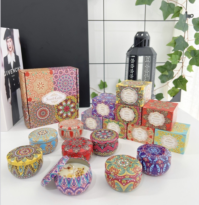 Scented Candles Door Gift Set Aromatherapy Candle Fragrance Soy Wax