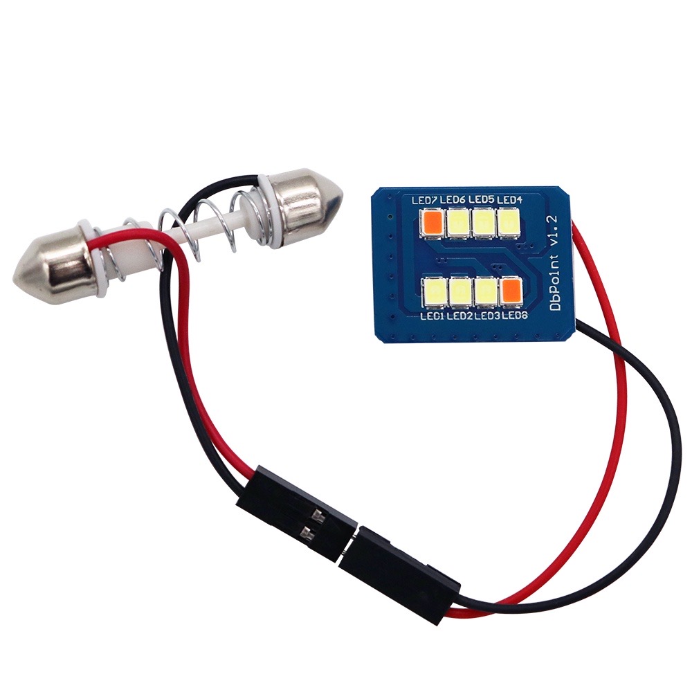 1PC Blue Change White Car LED Panel T10 C5W Festoon Adjustable Adapter ...