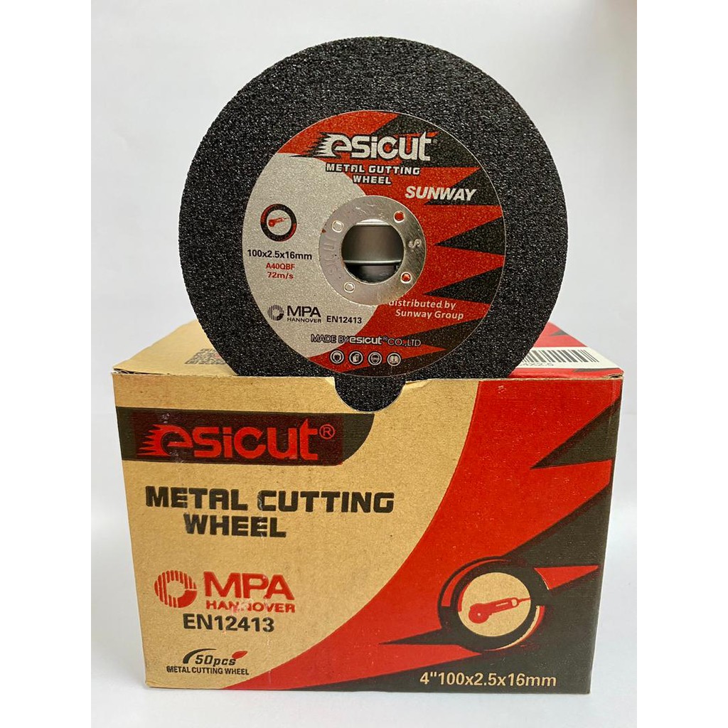 ESICUT Cutting Disc for Metal & Stainless Steel Red 4"(105x1.2x16mm