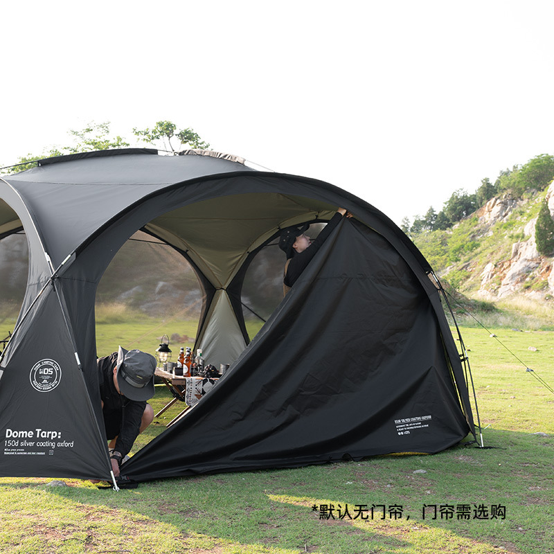 Dome Shelter Tent PU3000mm Dome Tarp with Door Cloth Door Net