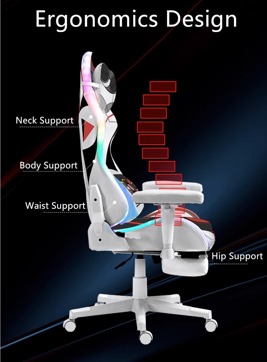 PINK LOVE SLXY KAMEN RIDER GEATS WHITE PC GAMING CHAIR | Shopee Malaysia