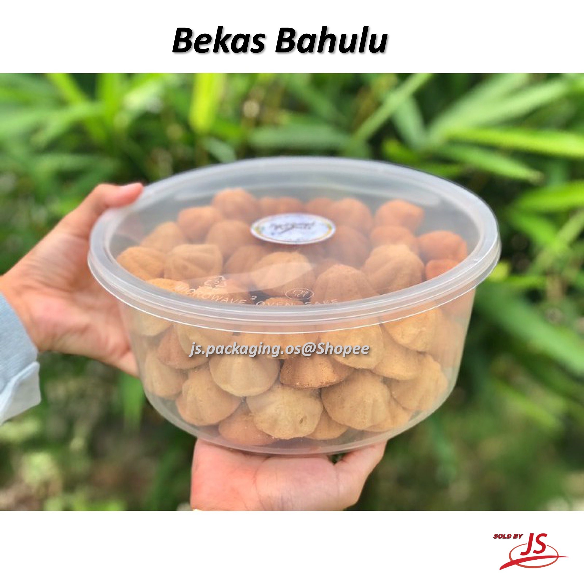 Felton Round Disposable Plastic Food Container 2300ml/3000ml Bekas Kuih ...