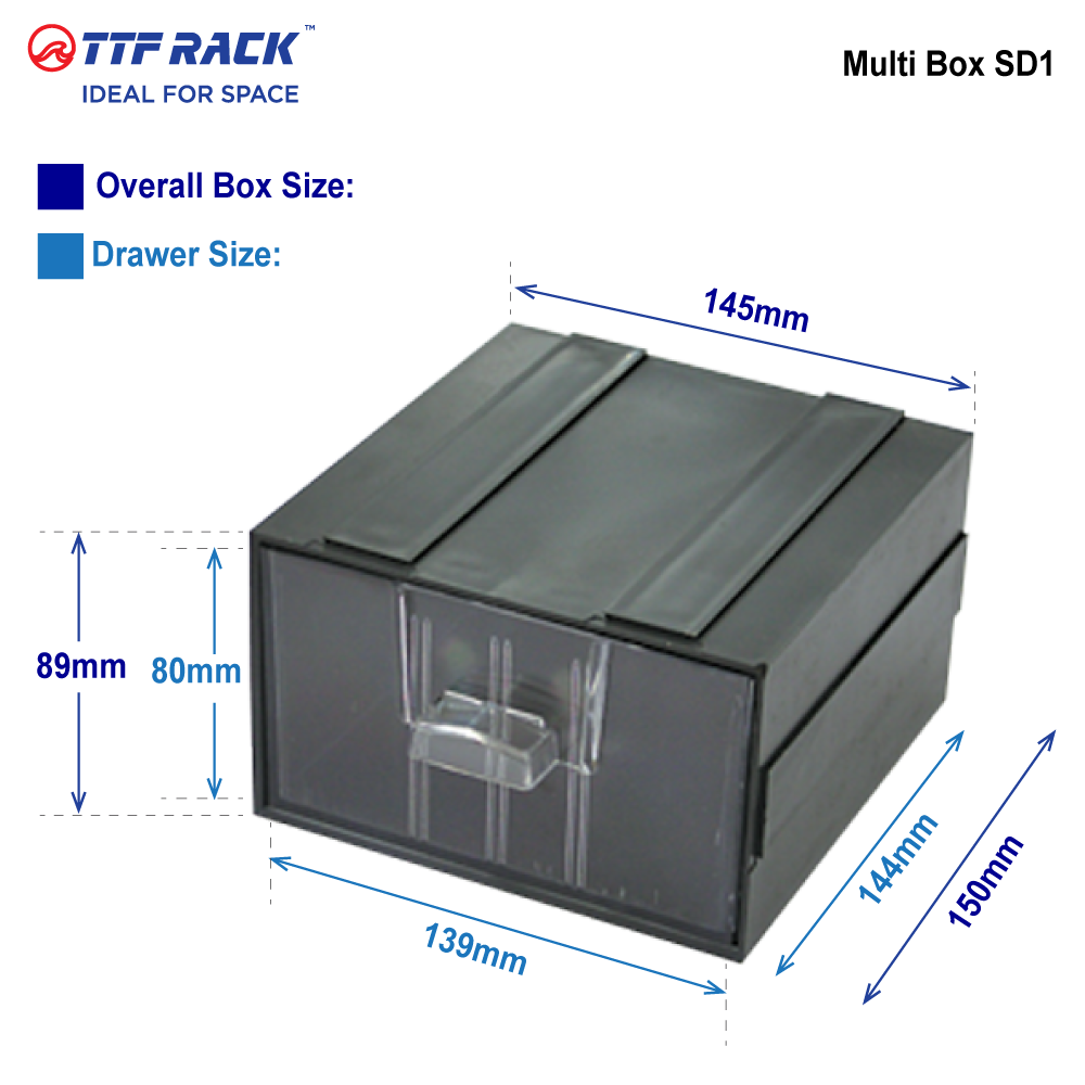 TTF Rack™ (MULTI BOX SERIES) SD1 / DD2 / D4 / Storage Box Organizer ...