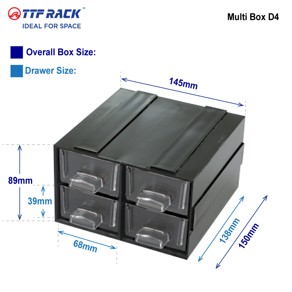 TTF Rack™ (MULTI BOX SERIES) SD1 / DD2 / D4 / Storage Box Organizer ...