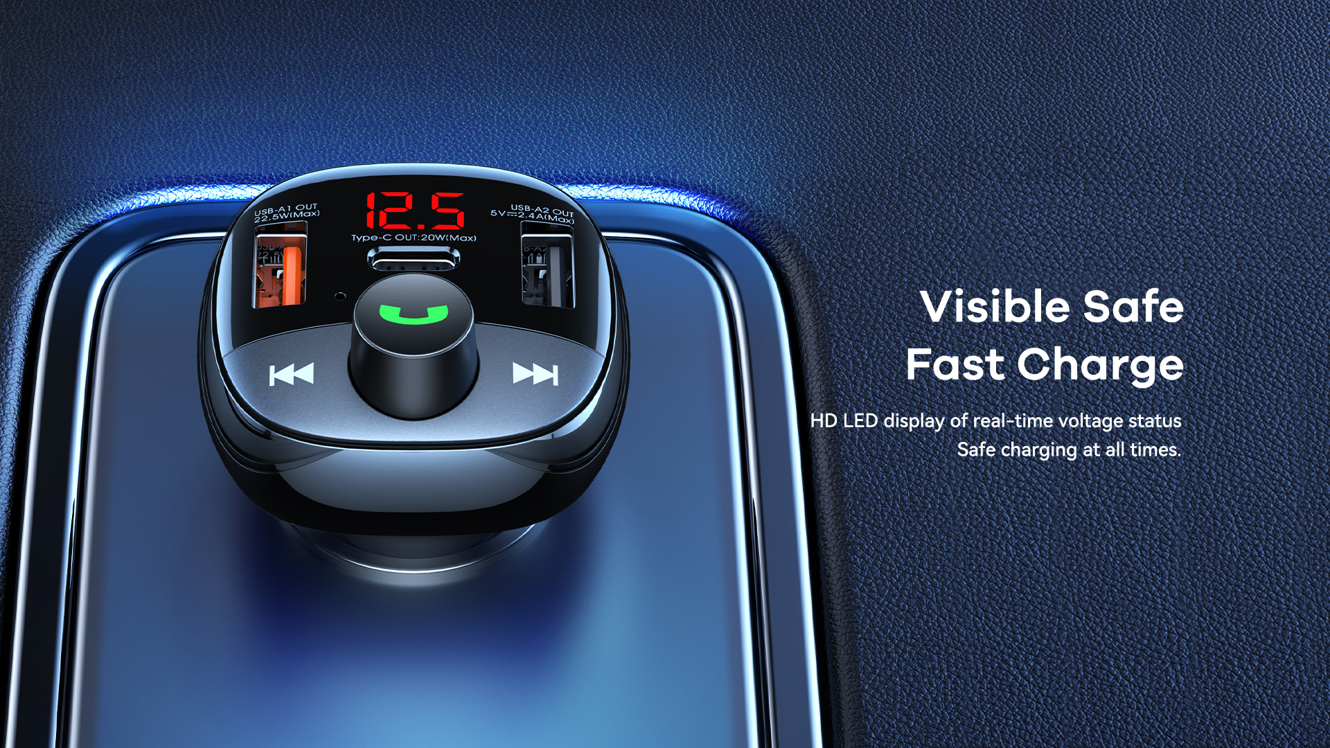 Original Remax FM Transmitter Bluetooth Car Charger Fast Charging 54.5W ...