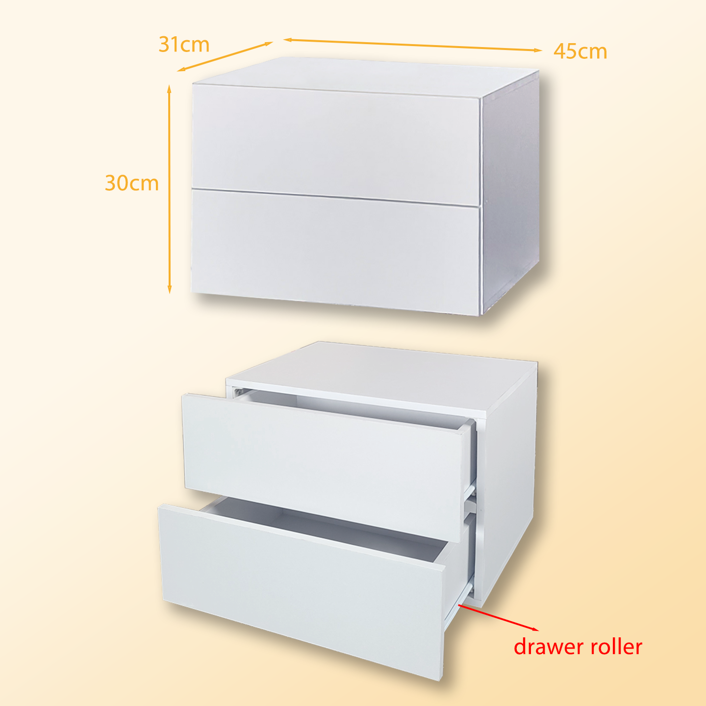 HOMATRIX Wall Mounted Drawer Cabinet Bedside Table Chest Cabinet Laci ...