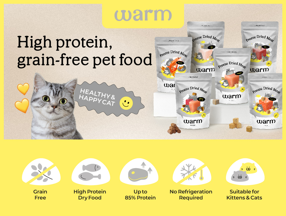 WARM FOR PET Freeze Dried Raw Meat Food Big Small Pack Premium