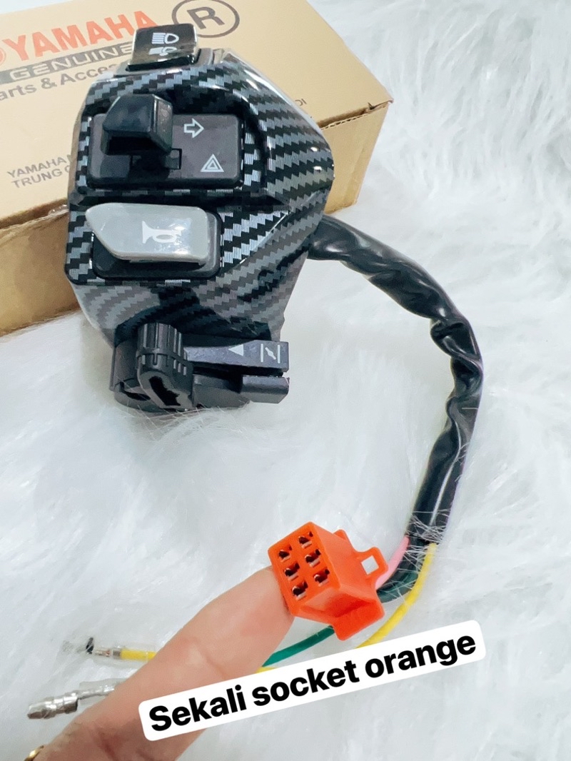 CARBON HANDLE SWITCH LH RH DOUBLE SIGNAL ON/OFF HI LOW SUIS+RELAY LC135 ...