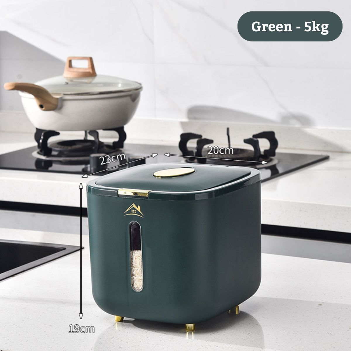 [🇲🇾READY STOCK] Luxury 5/10KG Rice Storage Box Grains Bucket Moisture ...
