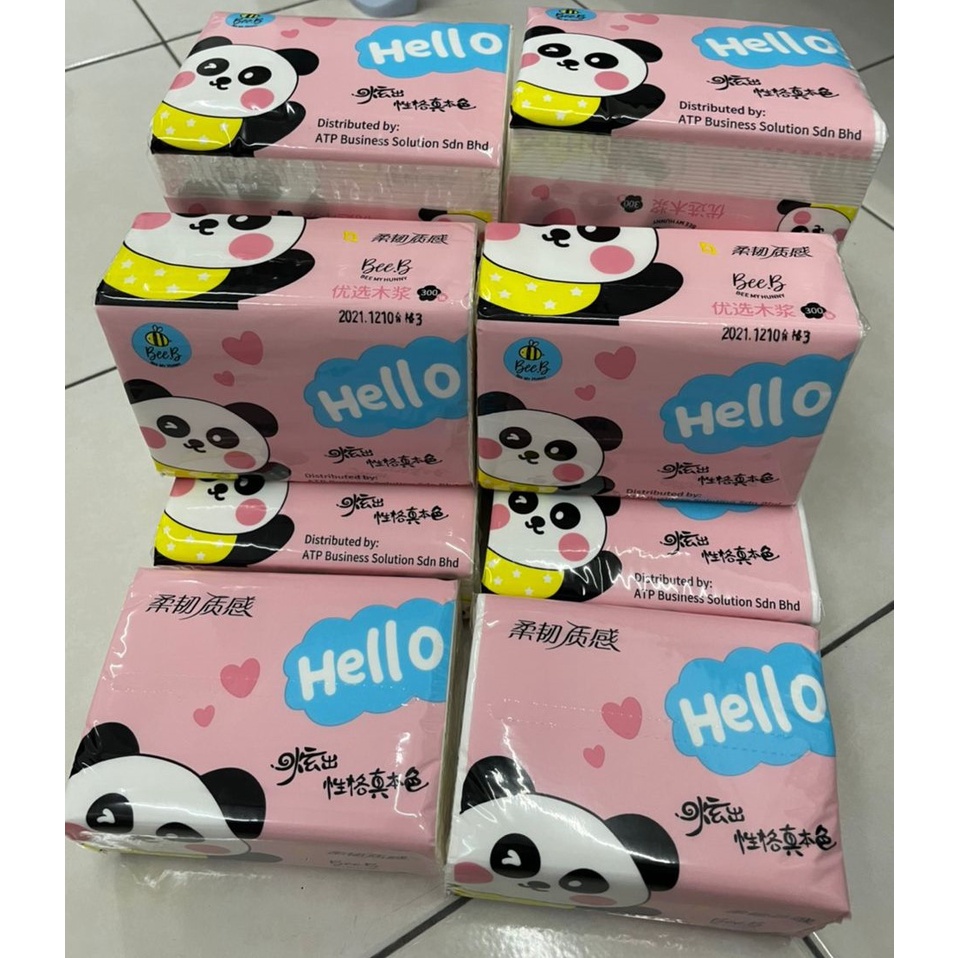 SUMAIRU [Per Pack] Bamboo Panda Tissue Soft Thick Layer Facial Tissue ...