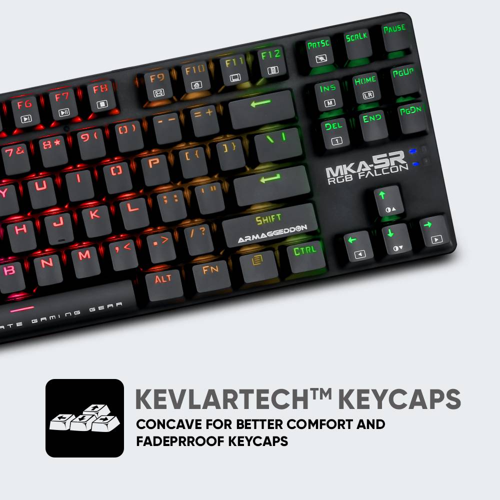 Armaggeddon MKA-5R RGB Falcon Wired Gaming Mechanical Keyboard RGB 87 ...