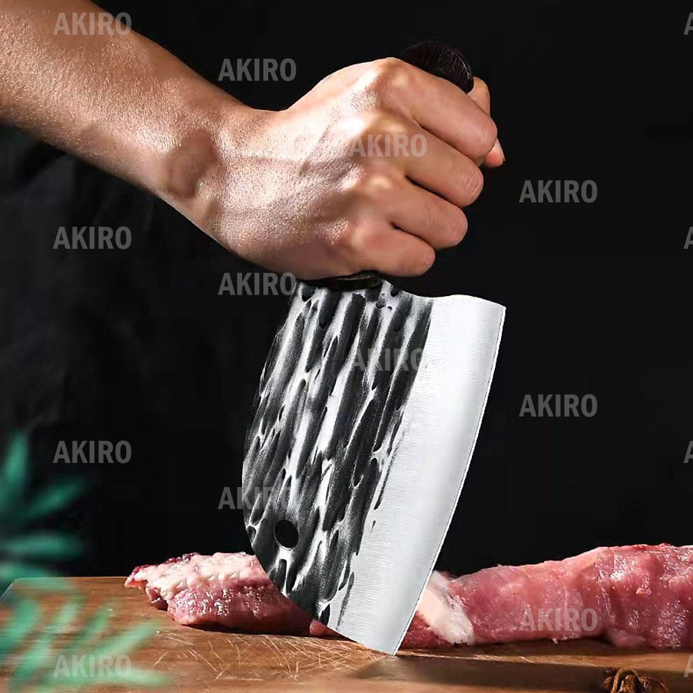 AKIRO 3mm Super Sharp Knife Stainless Steel Meast Fish Chicken Cleaver ...