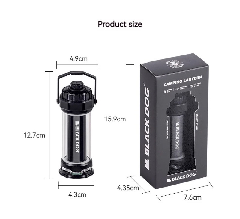BLACKDOG Starfire Camping Light Dual Mini Lantern 4 Mode Flashlight ...