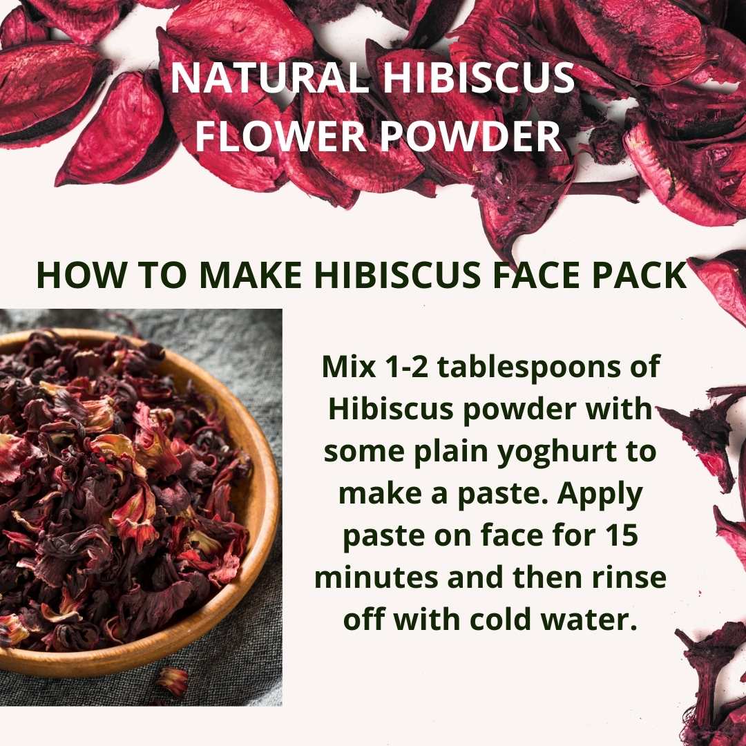 NATURAL HIBISCUS (ROSA SINENSIS) FLOWER POWDER 200 GMS (Serbuk Bunga ...