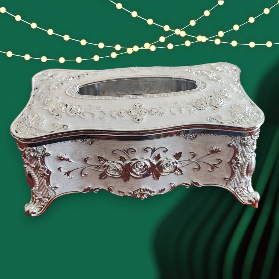TRENY Large Luxury Castle Style Tissue Box Cover Fashion Finishing Box ...
