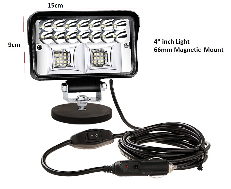 Car LED spotlight/ Floodlight with Magnetic Bracket( Lampu Sport Kereta ...