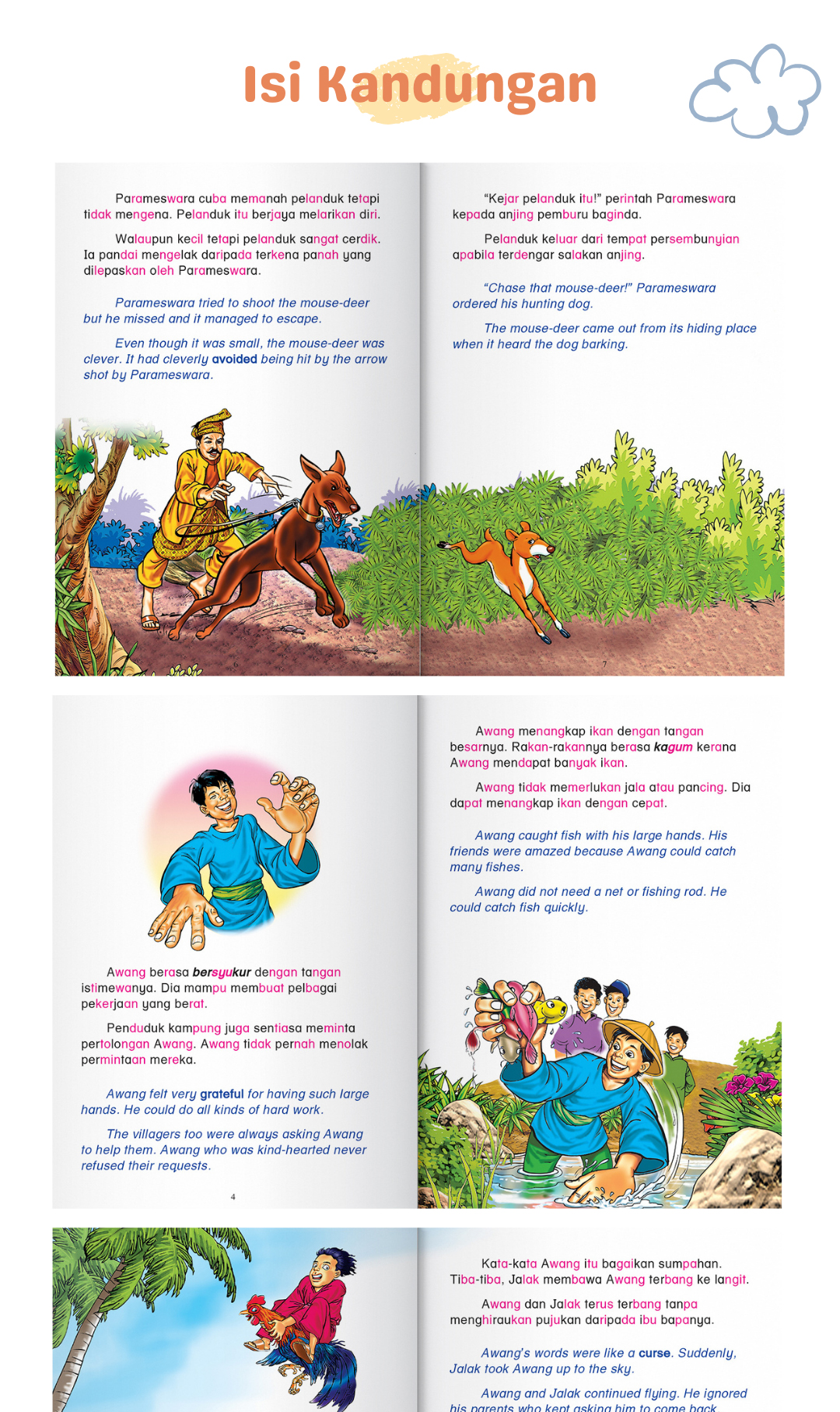 KOLEKSI CERITA RAKYAT Dwibahasa Buku Cerita Bergambar Prasekolah Cerita ...