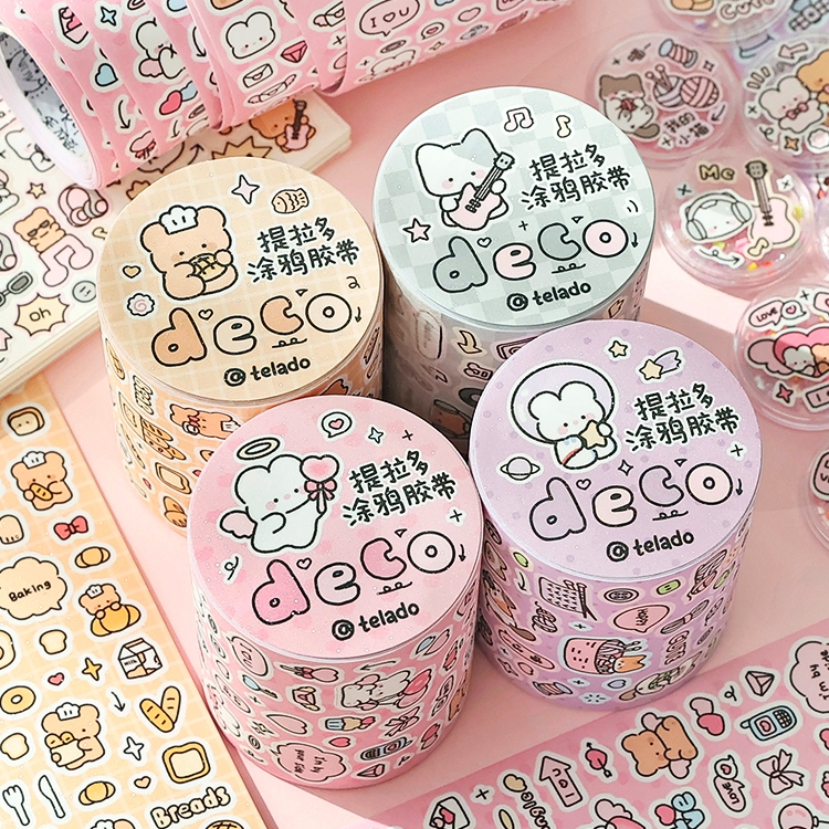 TLD Cute Cartoon Colorful Life Series Graffiti Tape II Deco Stickers ...