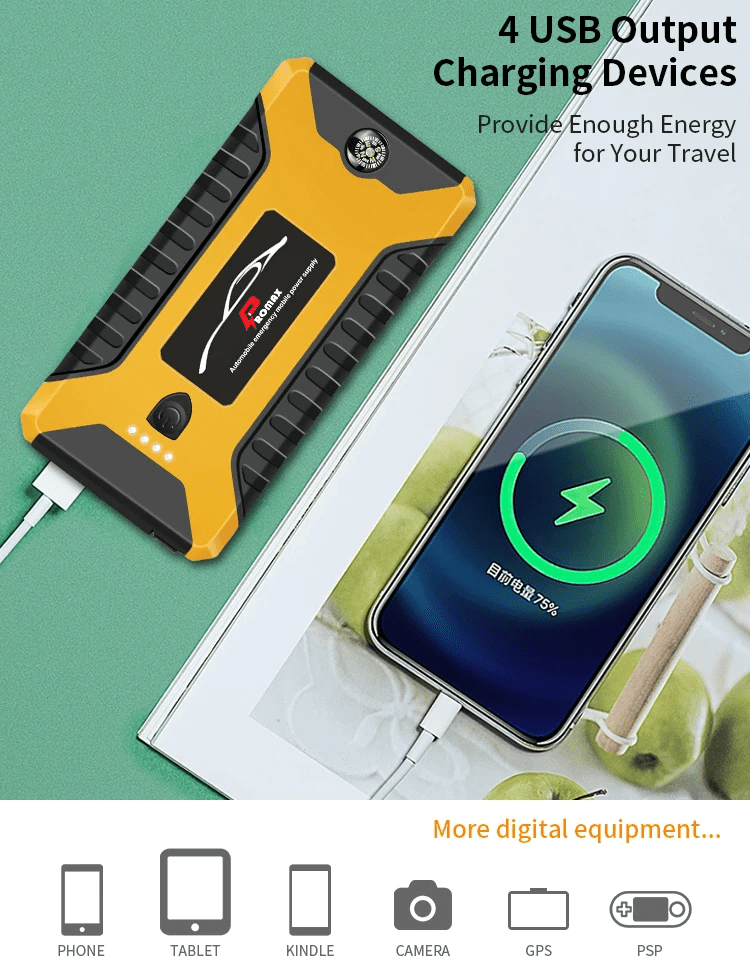 9000mAh Promax Multifuction Car Jumper Car PowerBank Jump Start Bateri ...