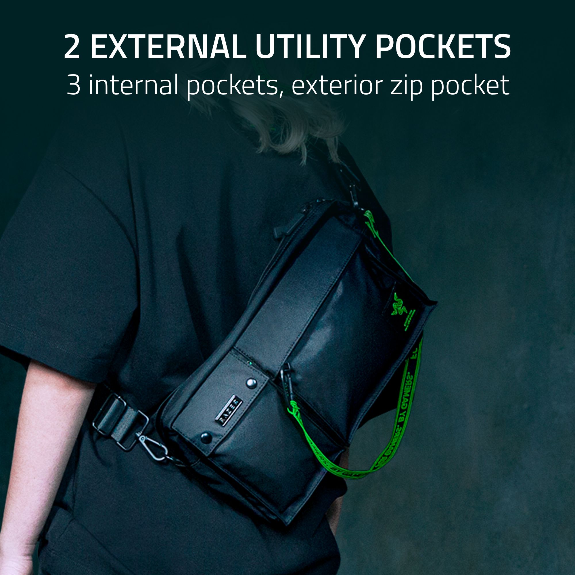 Razer Xanthus Water Repellent Nylon Crossbody Bag | Shopee Malaysia