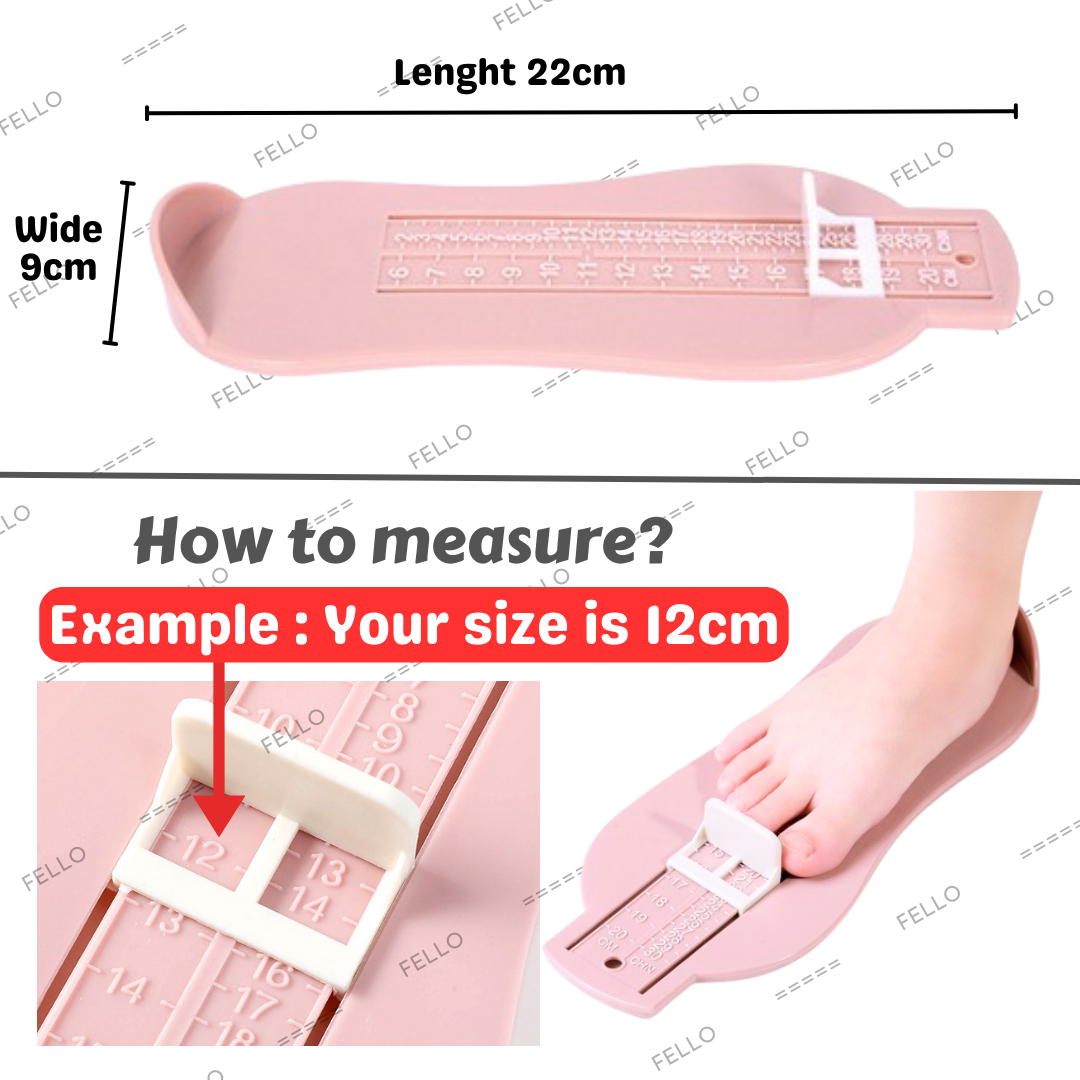 🇲🇾Kid Foot Measurement Device Shoe Size Measuring Ruler Tool Ukur Tapak ...