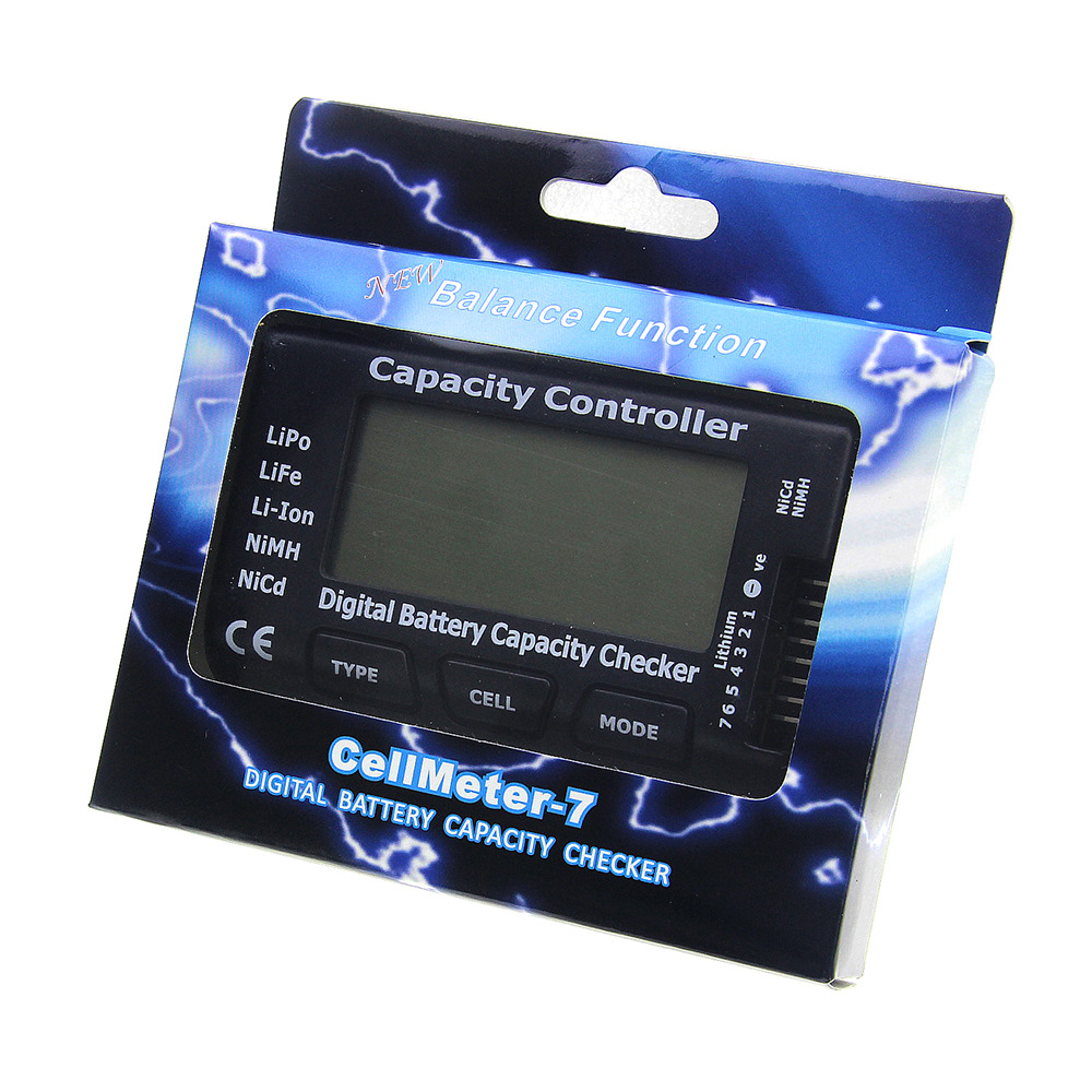 Lipo Battery Checker CellMeter 1-7S battery capacity voltage test meter ...