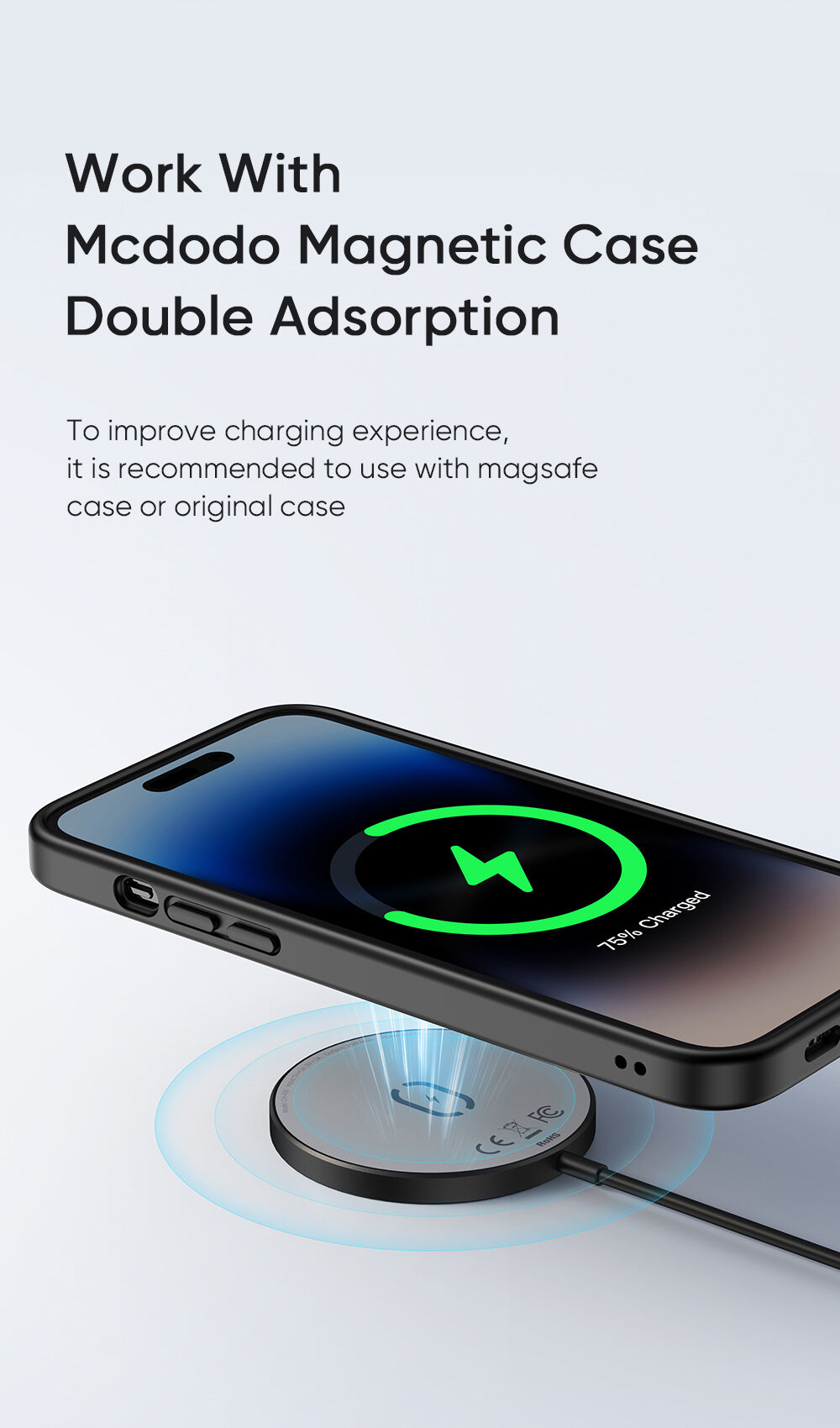1yr Warranty】Mcdodo Ultra Thin Magnetic Wireless Charger 15W PD