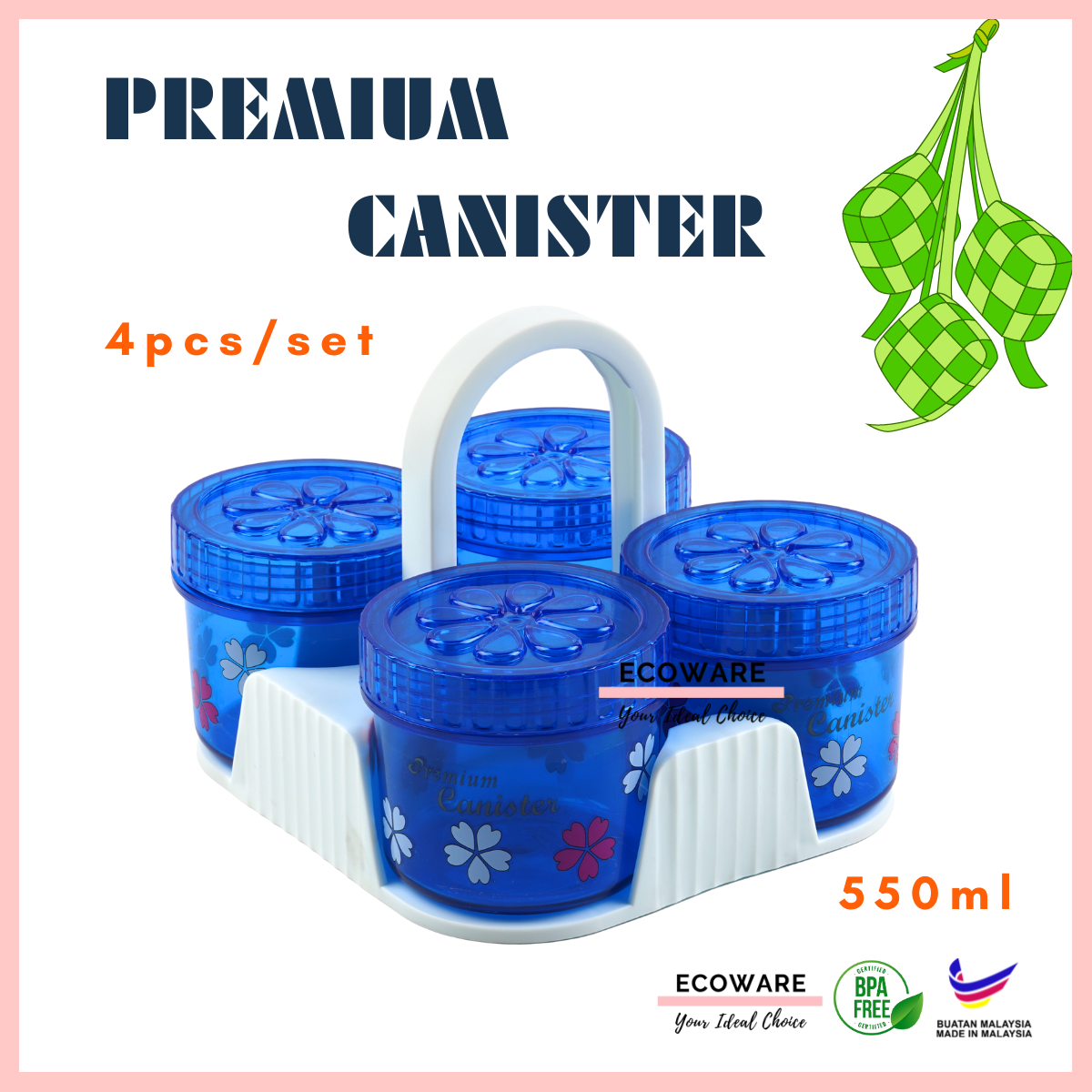 Ecoware Pcs Set Bekas Kuih Raya Set Cookies Container Set Bekas