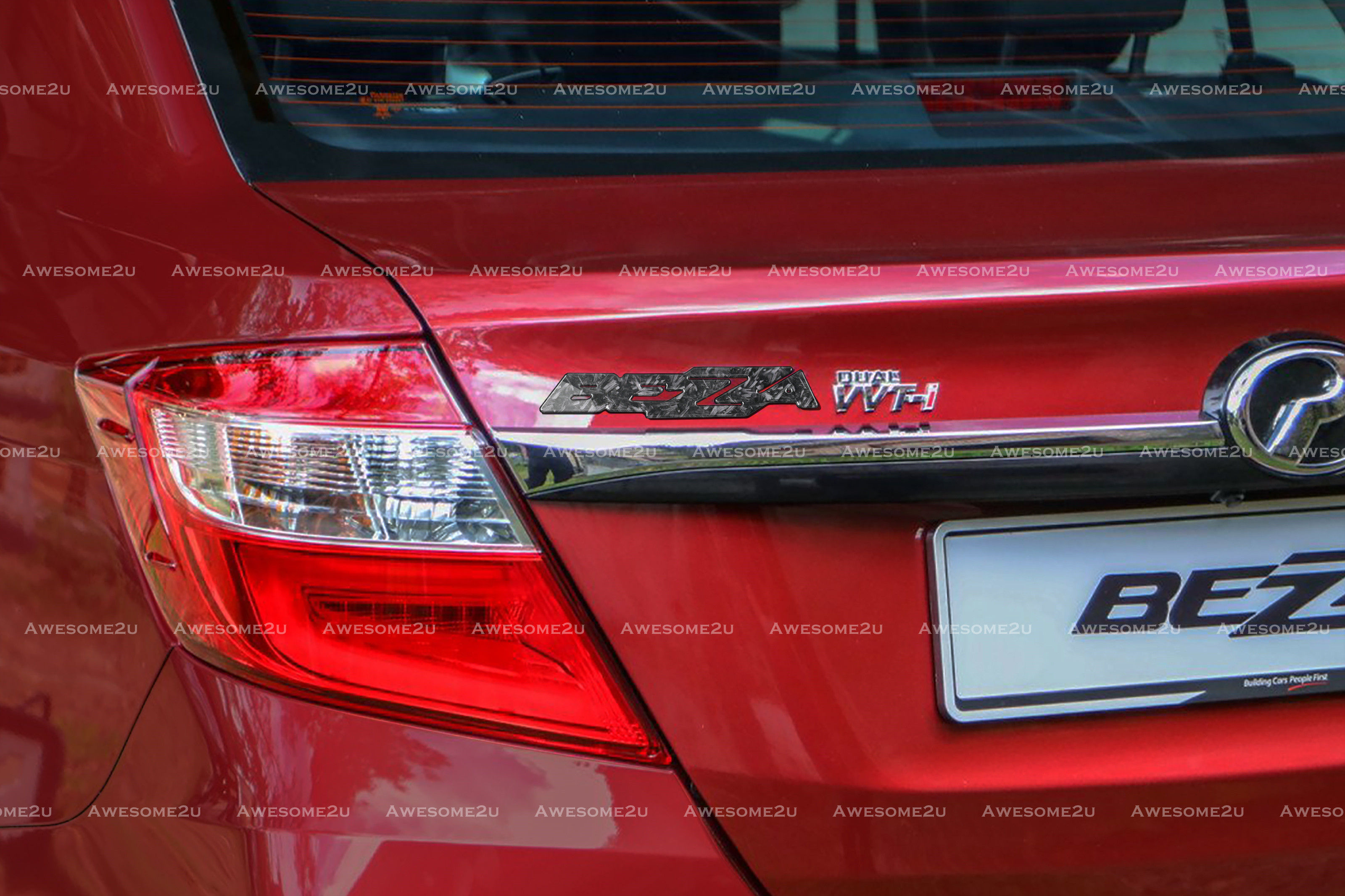 Awesome2u Perodua Bezza 2016-2024 Logo Emblem Frame Cover Rear Bezza ...