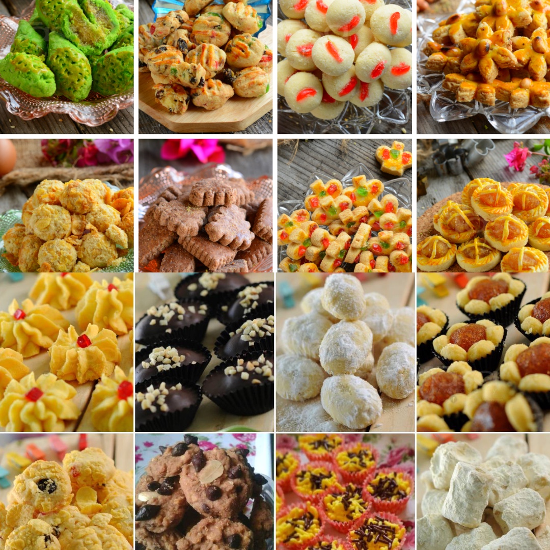 750ml Balang Kuih Raya Kedap Udara | Bekas Kuih Raya Set | Cookies ...