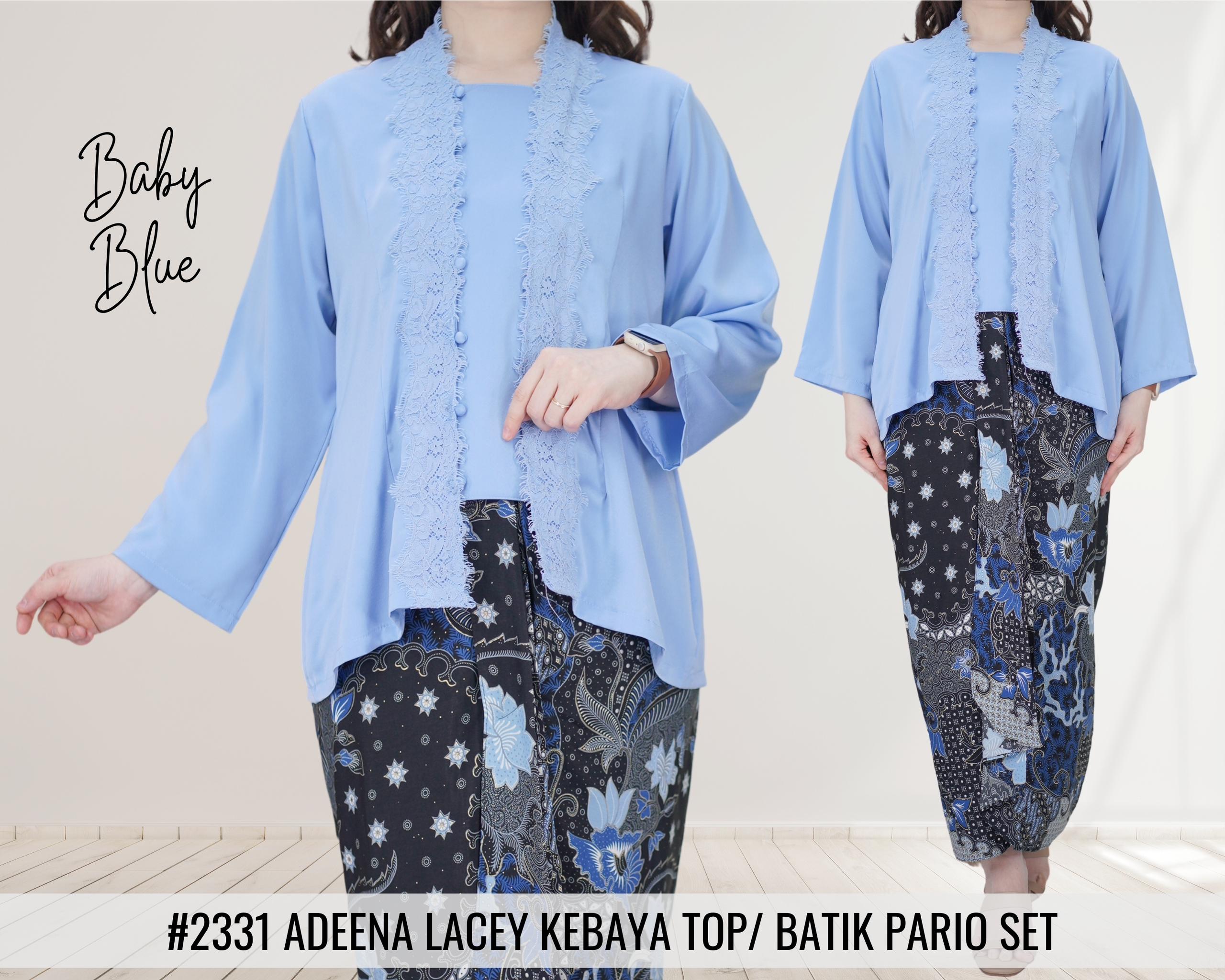JJ COUTURE ADEENA LACEY KEBAYA TOP/ BATIK INSTANT PARIO SET(Baju ...